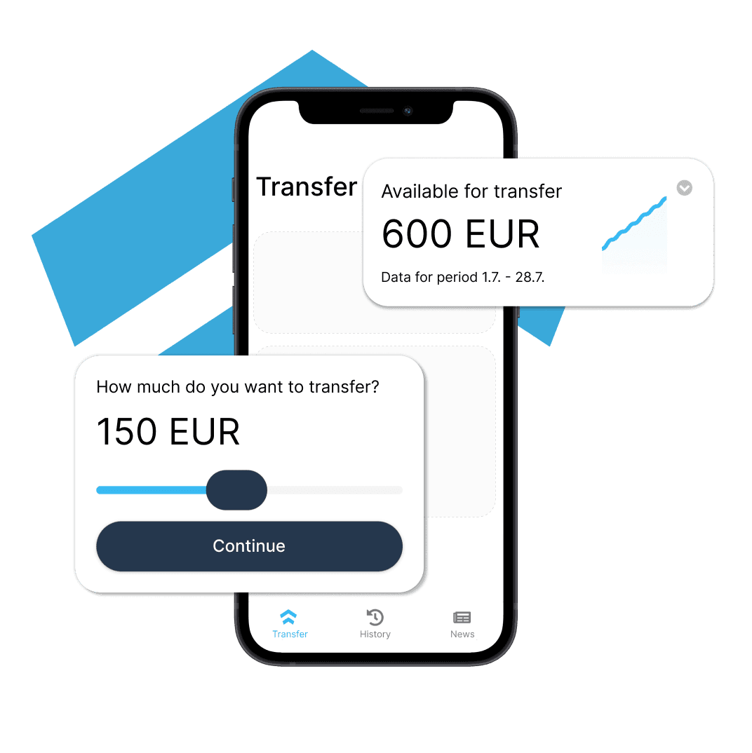 Advanto mobile app for employees